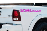 Pink 4x4 Off-Road Bedside Vinyl Decals  Dodge Ram 1500 2500 3500 Power Wagon