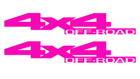 Pink 4x4 Off Road Bedside Vinyl Decals  Dodge Ram 1500 2500 3500 Power Wagon