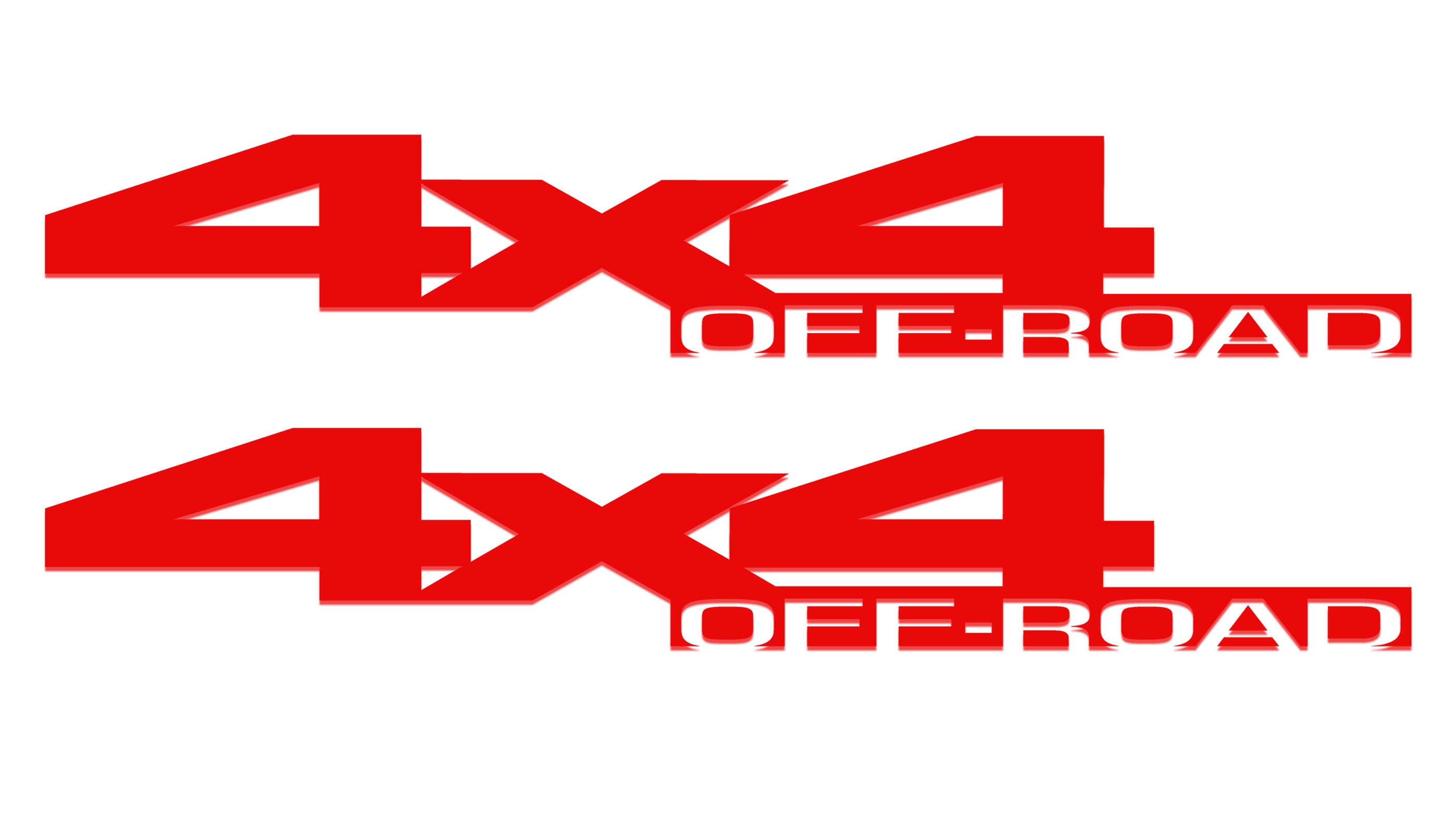 Red 4x4 Off Road Bedside Vinyl Decals  Dodge Ram 1500 2500 3500 Power Wagon