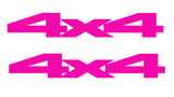 Pink 4X4 Bedside Vinyl Decals  Dodge Ram 1500 2500 3500 