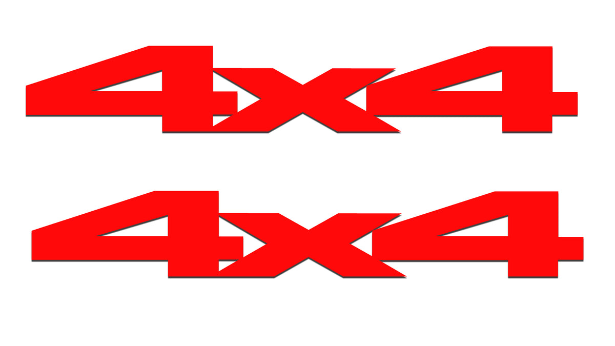Red 4X4 Bedside Vinyl Decals  Dodge Ram 1500 2500 3500 