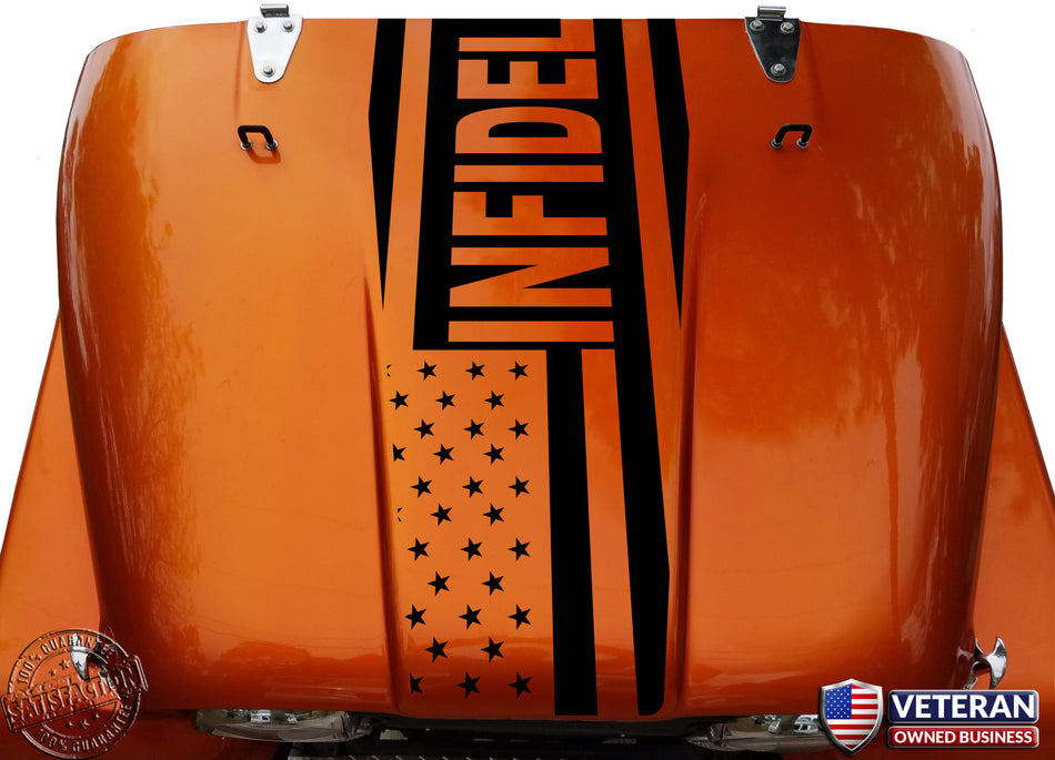 Jeep Hood Blackout Vinyl Decal