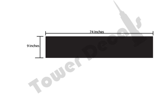 3-9" Single Rally Racing Stripe Cast Vinyl Decal Fits Scion XD
