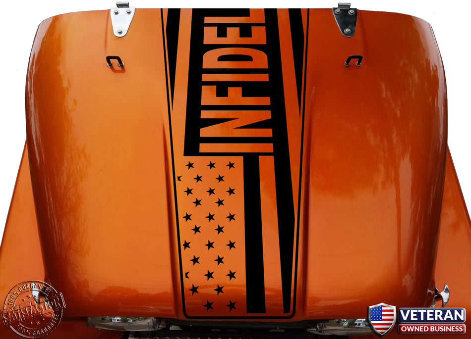 Jeep Hood Blackout Vinyl Decal