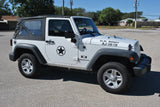10″ Army Stars Fits Half Doors for Jeep Wranglers, Rubicons, Saharas, Cherokees
