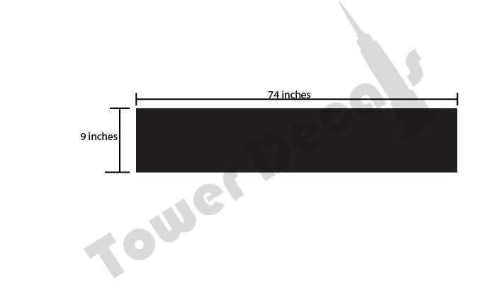 6-9" Dual Rally Racing Stripes Cast Vinyl Decal Fits Scion XD