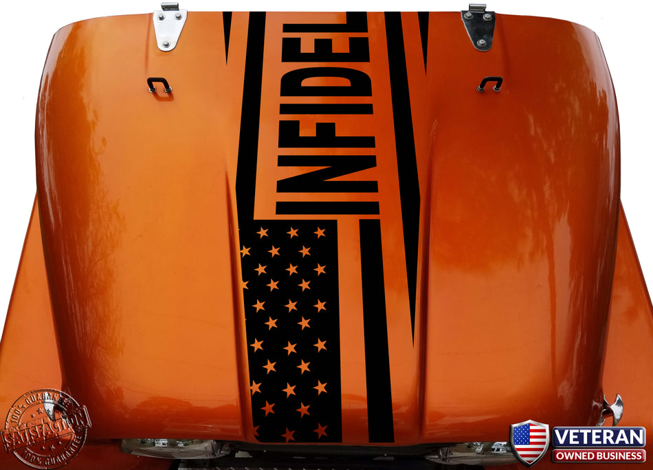 Jeep Hood Blackout Vinyl Decal