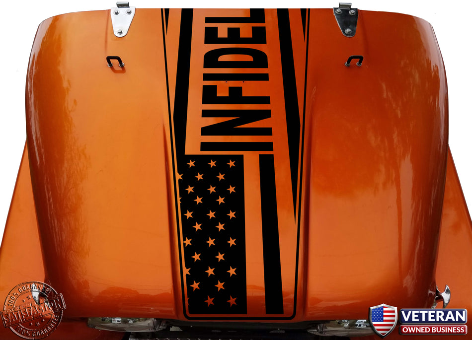 Jeep Hood Blackout Vinyl Decal