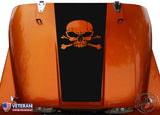 Skull & Cross Bones Hood Blackout Vinyl Decal fits Jeep CJ5 CJ7 CJ8 Scrambler
