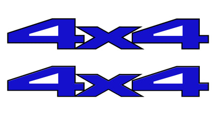 Black & Blue 4x4 Bedside Vinyl Decals  Dodge Ram 1500 2500 3500 Power Wagon