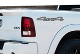 Black and Grey 4x4 Bedside Vinyl Decals  Dodge Ram 1500 2500 3500 Power Wagon