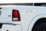 Black and White 4x4 Bedside Vinyl Decals  Dodge Ram 1500 2500 3500 Power Wagon