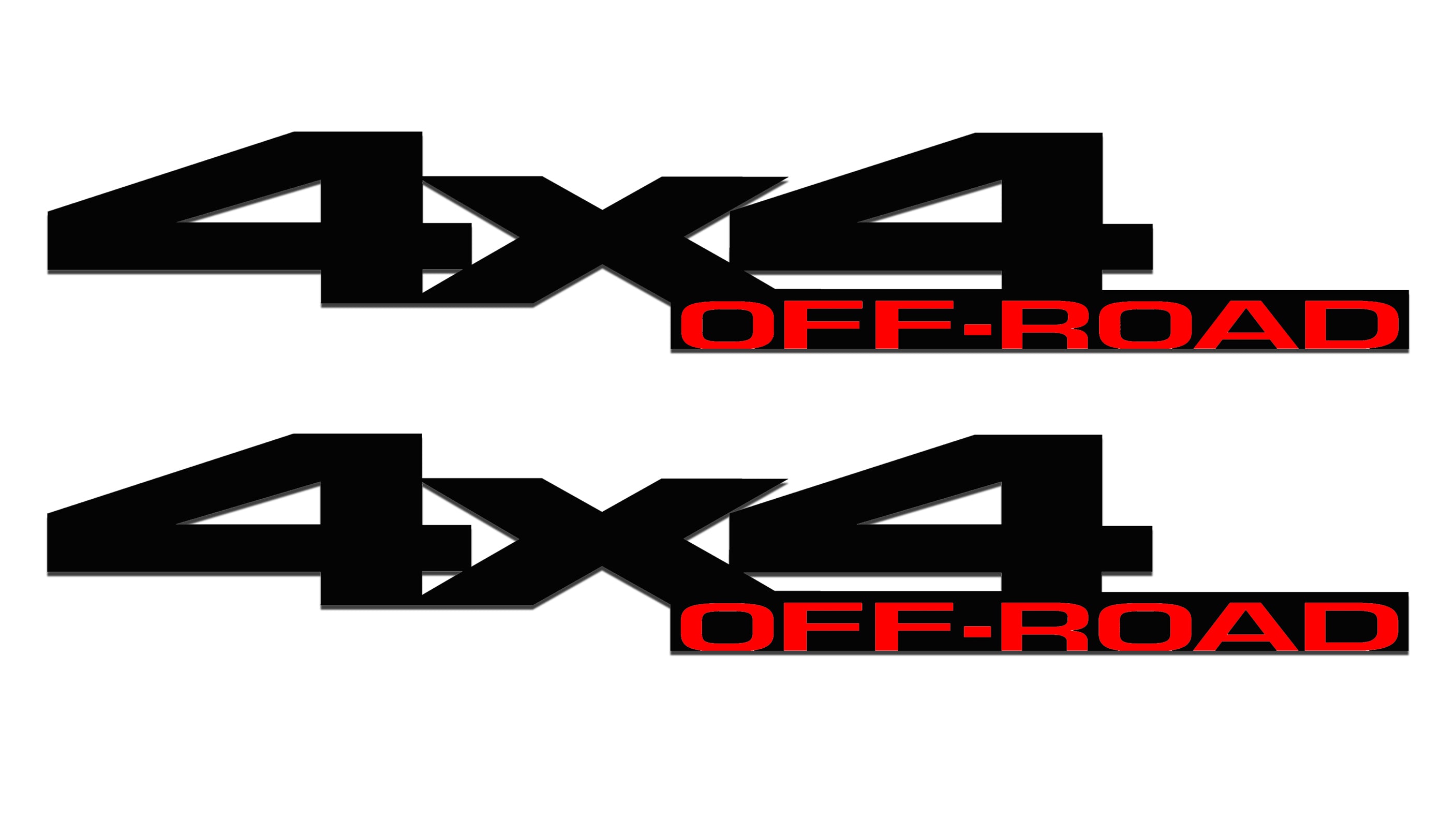 Black and Red 4x4 Off-Road Bedside Vinyl Decals  Dodge Ram 1500 2500 3500 Power Wagon