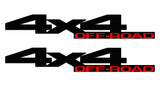 Black and Red 4x4 Off-Road Bedside Vinyl Decals  Dodge Ram 1500 2500 3500 Power Wagon