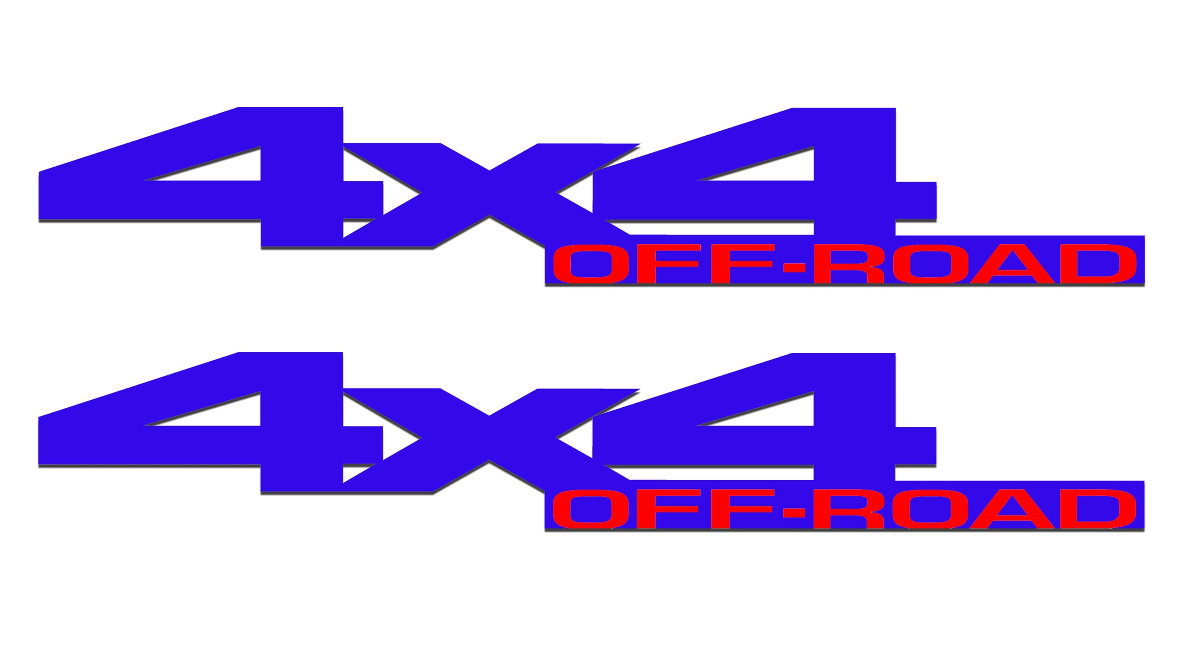 Blue & Red 4x4 Off-Road Bedside Vinyl Decals  Dodge Ram 1500 2500 3500 Power Wagon