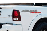 Grey and Red 4x4 Off-Road Bedside Vinyl Decals  Dodge Ram 1500 2500 3500 Power Wagon