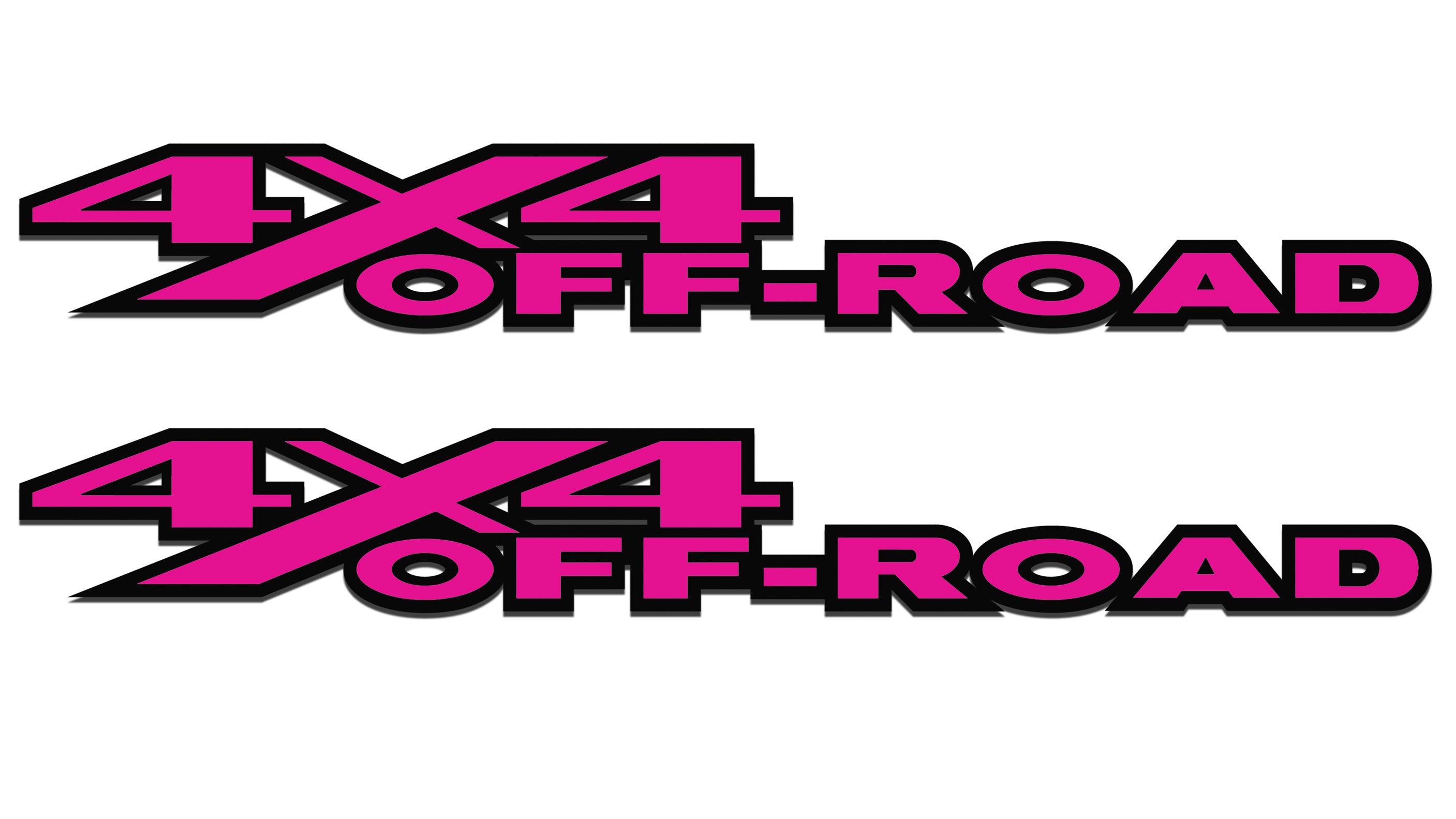 Black & Pink 4x4 Off-Road Bedside Vinyl Decals  Dodge Ram 1500 2500 3500 Power Wagon