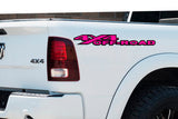 Black & Pink 4x4 Off-Road Bedside Vinyl Decals  Dodge Ram 1500 2500 3500 Power Wagon