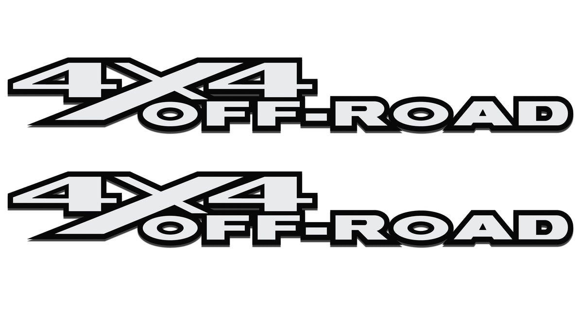 Black & Grey 4x4 Off-Road Bedside Vinyl Decals  Dodge Ram 1500 2500 3500 Power Wagon