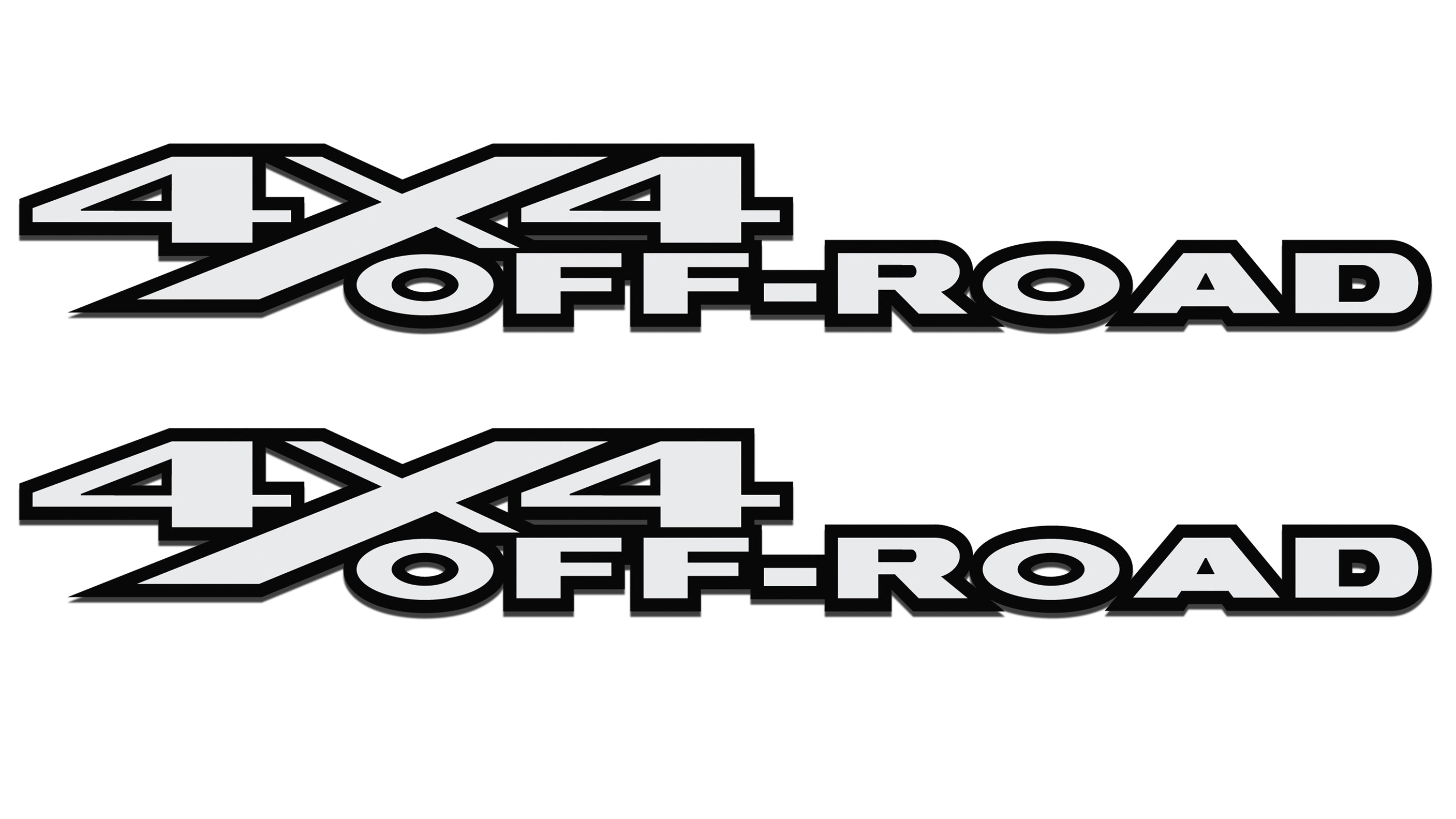 Black & Grey 4x4 Off-Road Bedside Vinyl Decals  Dodge Ram 1500 2500 3500 Power Wagon