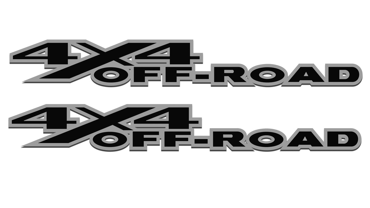 Dark Grey & Black 4x4 Off-Road Bedside Vinyl Decals  Dodge Ram 1500 2500 3500 Power Wagon