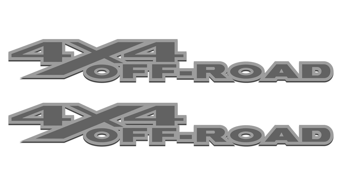 Light Grey & Dark Grey 4x4 Off-Road Bedside Vinyl Decals  Dodge Ram 1500 2500 3500 Power Wagon