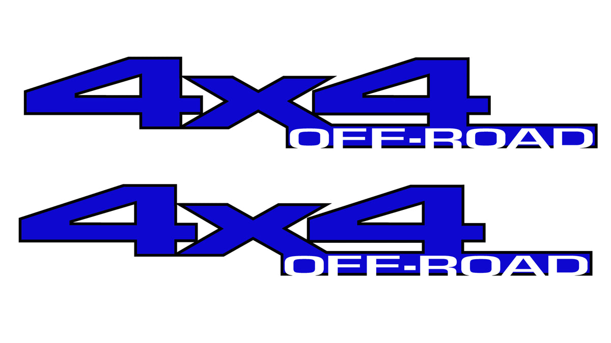 Black & Blue 4x4 Off-Road Bedside Vinyl Decals  Dodge Ram 1500 2500 3500 Power Wagon