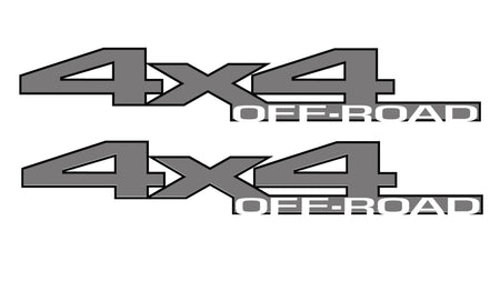 Black & Dark Grey 4x4 Off-Road Bedside Vinyl Decals  Dodge Ram 1500 2500 3500 Power Wagon