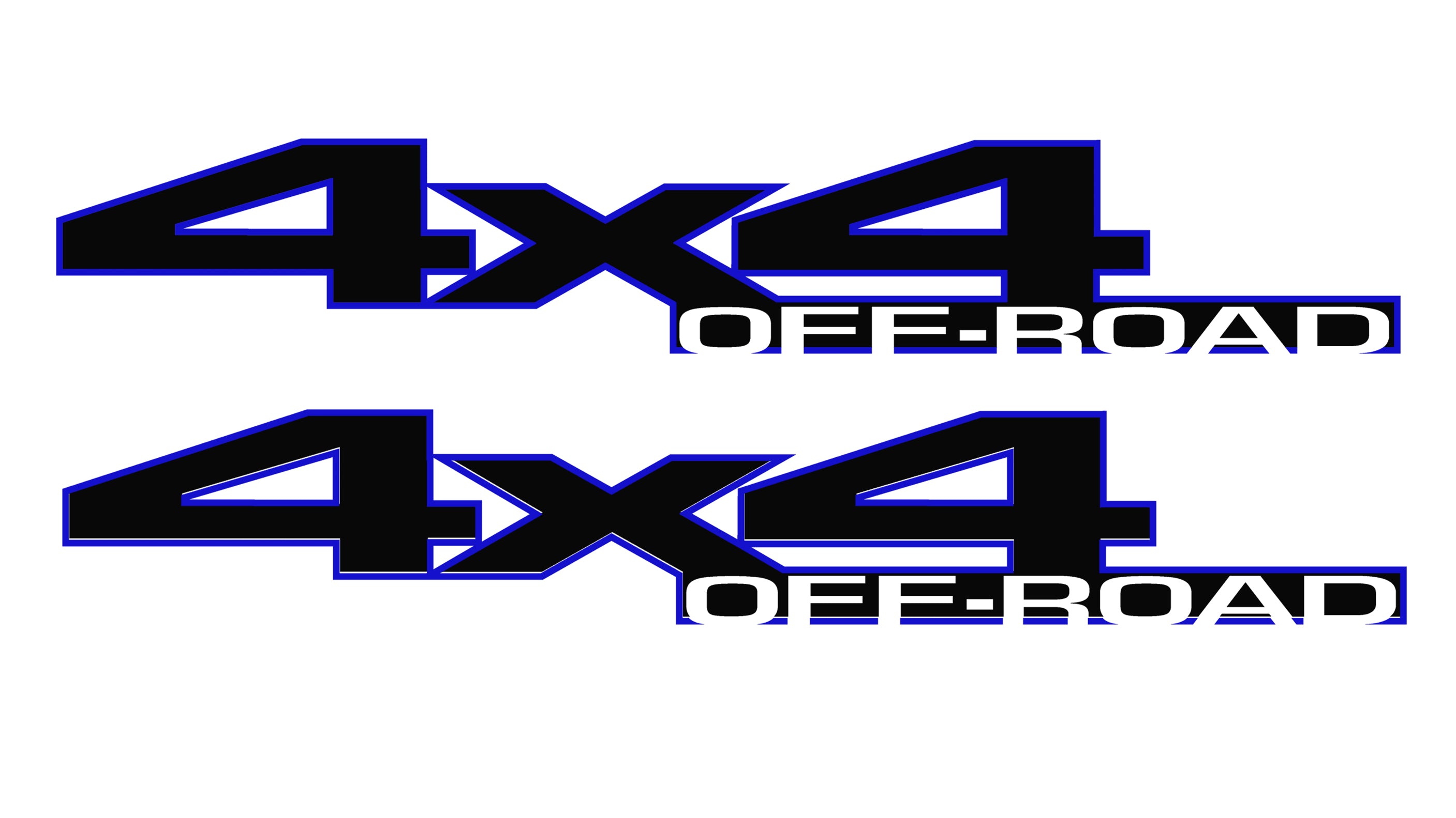 Blue & Black 4x4 Off-Road Bedside Vinyl Decals  Dodge Ram 1500 2500 3500 Power Wagon