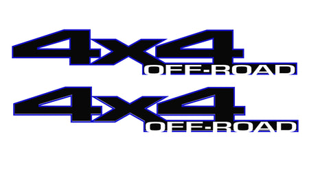 Blue & Black 4x4 Off-Road Bedside Vinyl Decals  Dodge Ram 1500 2500 3500 Power Wagon