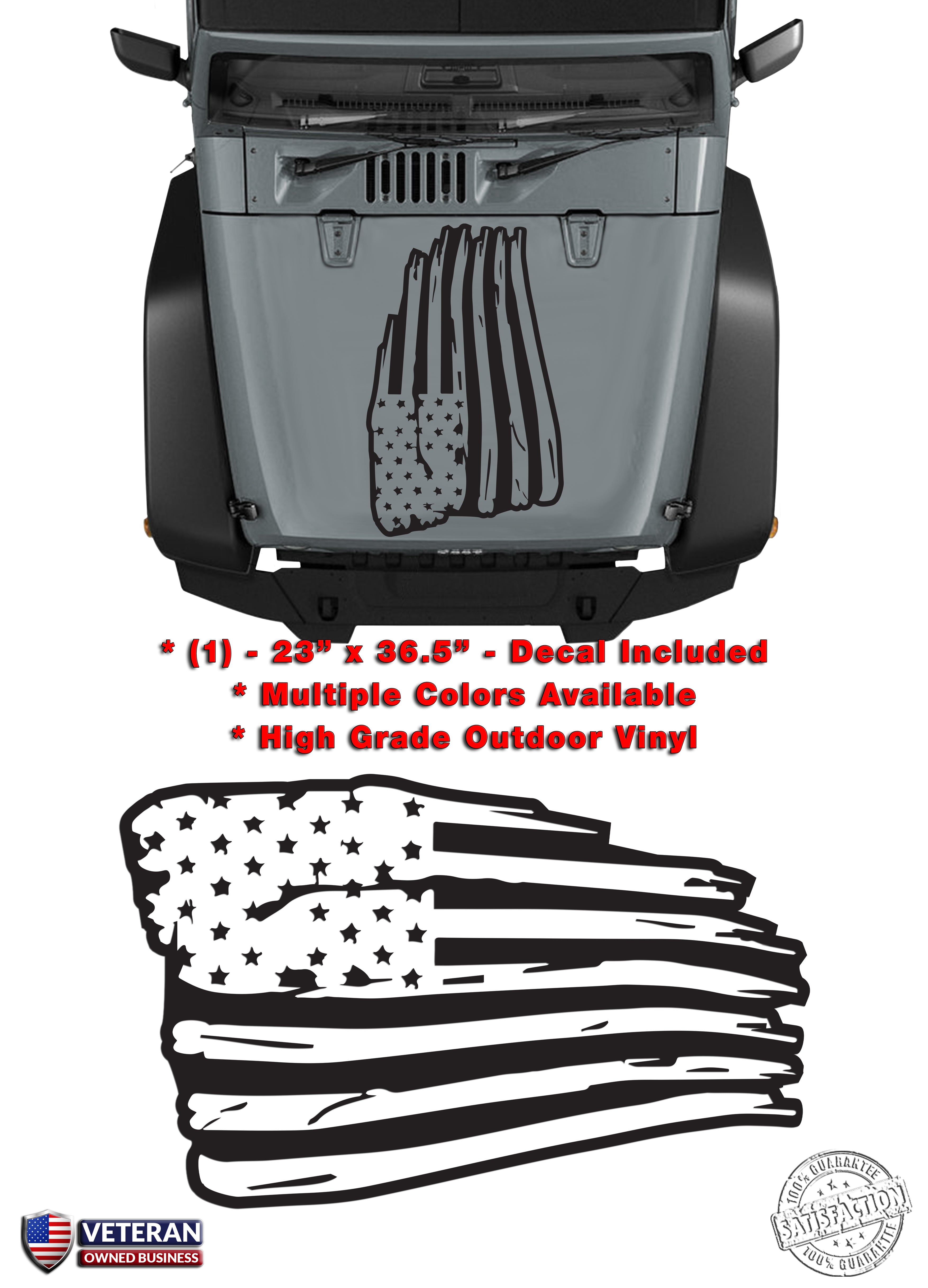 jeep hood decals custom