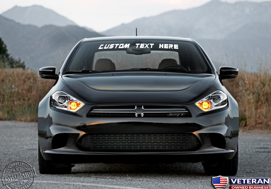 Custom Text Windshield Banner Vinyl Decal-Fits Dodge Dart SRT R/T 2014 2015
