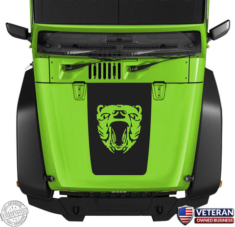 Grizzly  Hood Blackout Medal of Honor Vinyl Decal fits: Jeep Wrangler JK TJ YJ