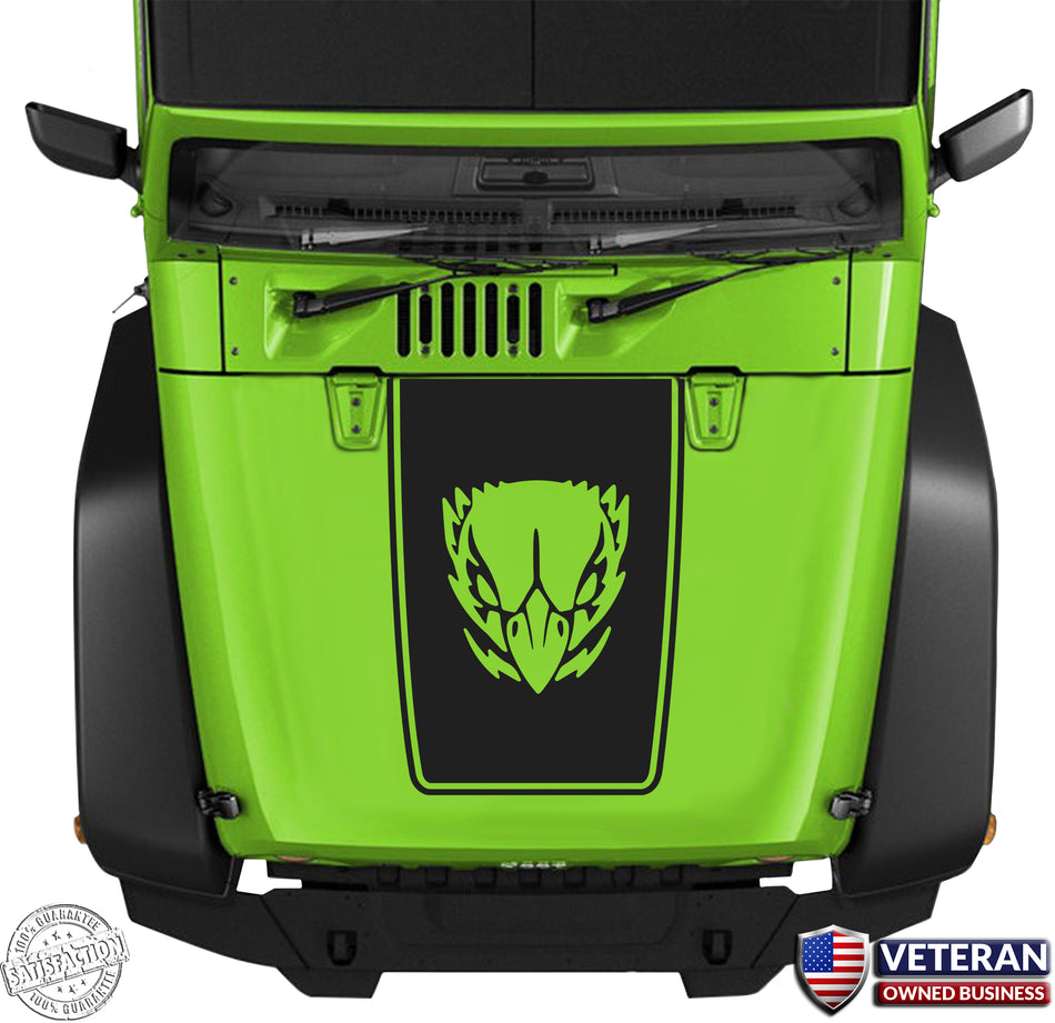 Eagle Hood Blackout Medal of Honor Vinyl Decal fits: Jeep Wrangler JK TJ YJ