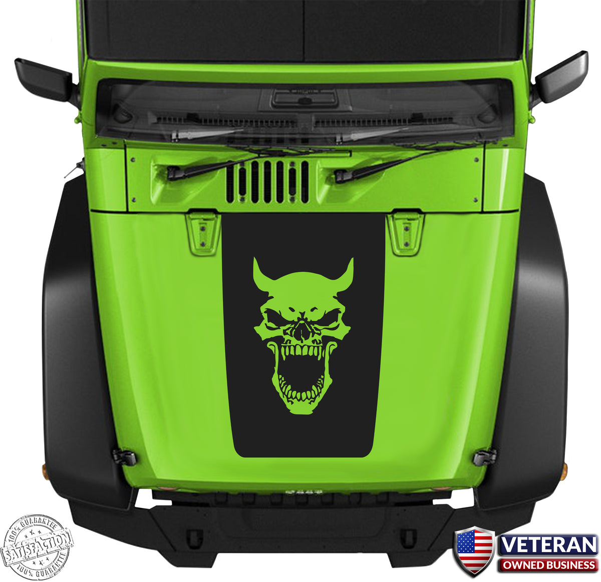 Jeep Hood Blackout Vinyl Decal