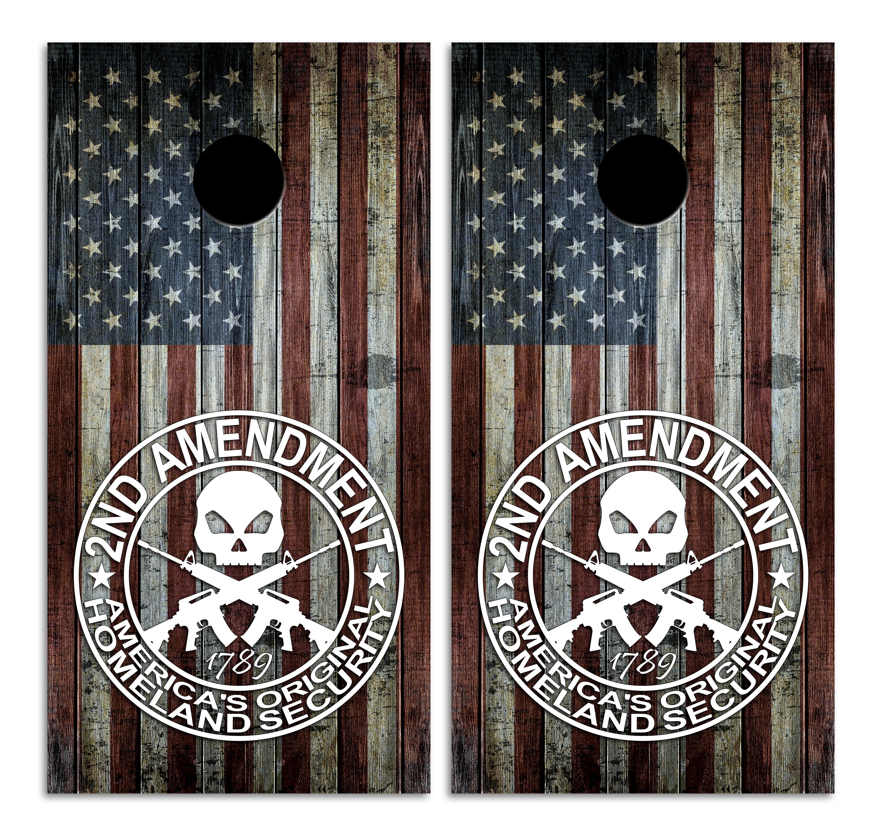 2A 2nd Amendment  Custom Vinyl Cornhole Wrap