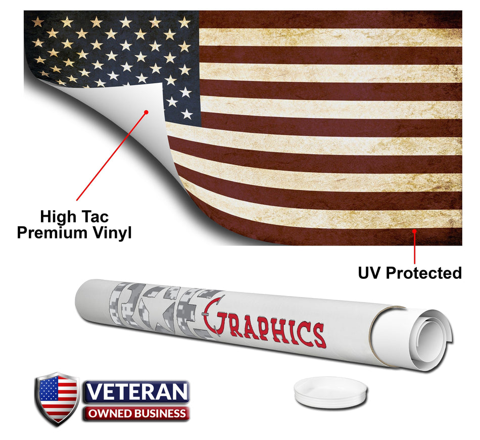 We The People TRL Flag Cornhole Board Wrap Vinyl