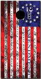 2nd Amendment Flag Cornhole Board Wrap Vinyl