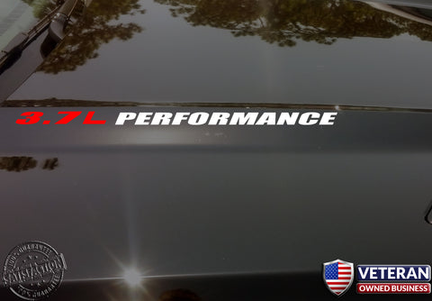 3.7L PERFORMANCE HOOD VINYL DECALS fits: FORD MUSTANG