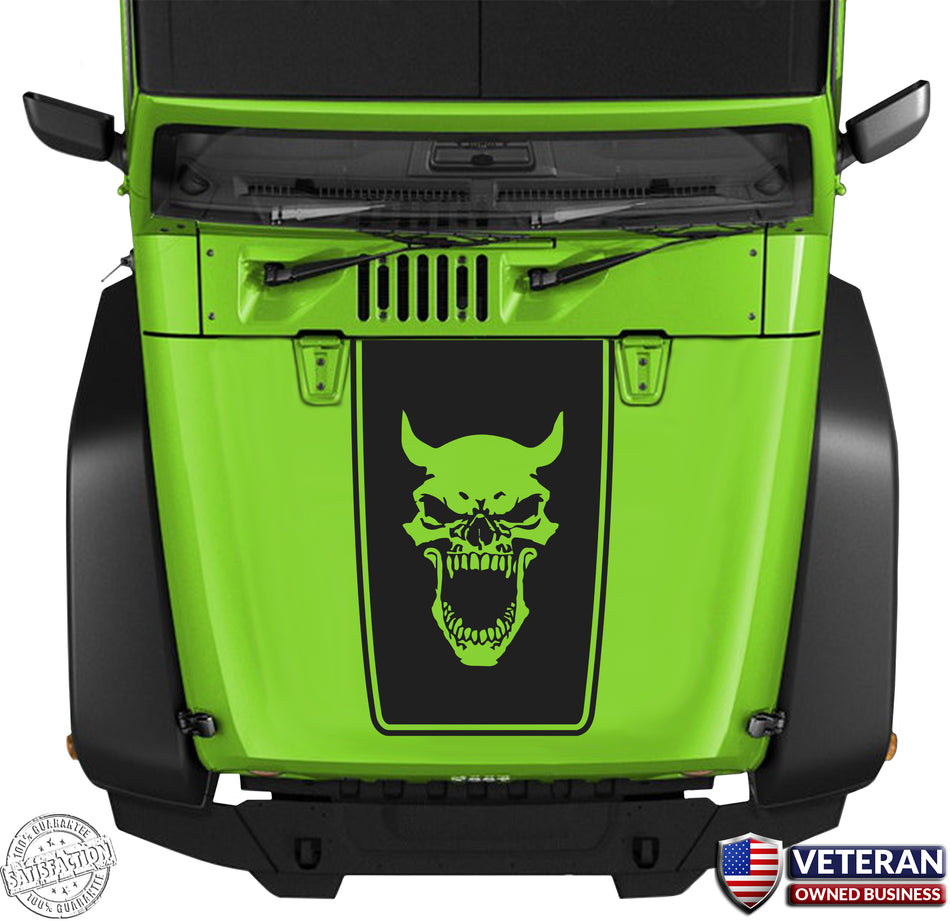 Jeep Hood Blackout Vinyl Decal