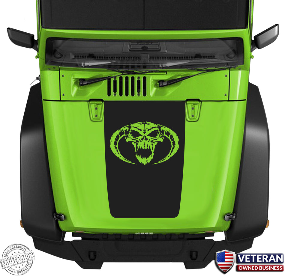 Jeep Hood Blackout Vinyl Decal
