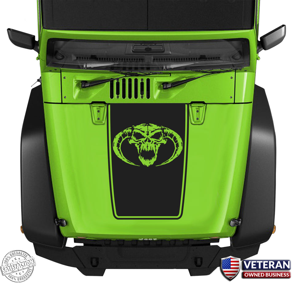 Jeep Hood Blackout Vinyl Decal