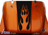 Flames Hood Blackout Vinyl Decal fits Jeep CJ5 CJ7 CJ8 Scrambler 0213/0214