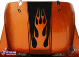 Flames Hood Blackout Vinyl Decal fits Jeep CJ5 CJ7 CJ8 Scrambler 0213/0214