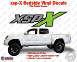 XSP-X 3 Color Package Vinyl Decals Truck Bedside Fits: Toyota Tacoma