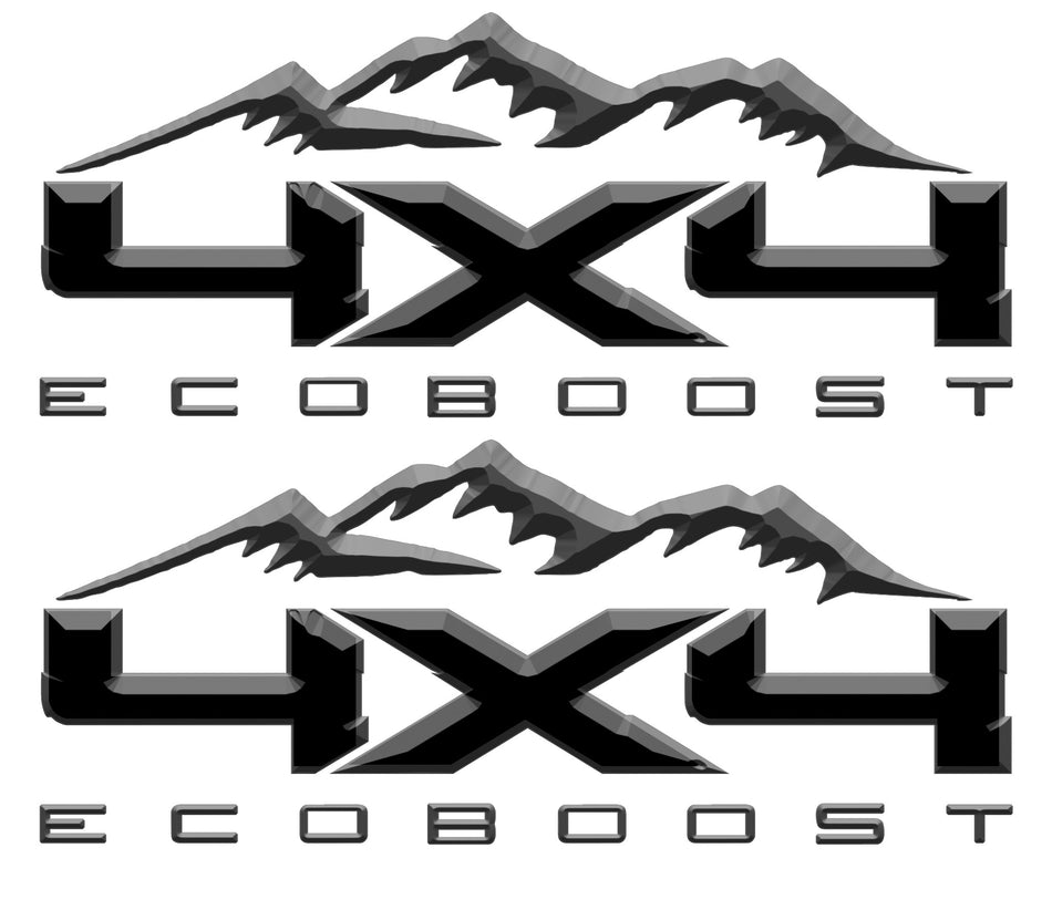 4X4 ECOBOOST DECAL MOUNTAINS FITS: 2008-2017 FORD TRUCK F250 F350 SUPER DUTY