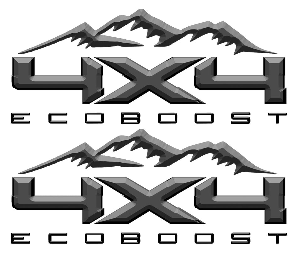 4X4 ECOBOOST DECAL MOUNTAINS FITS: 2008-2017 FORD TRUCK F250 F350 SUPER DUTY