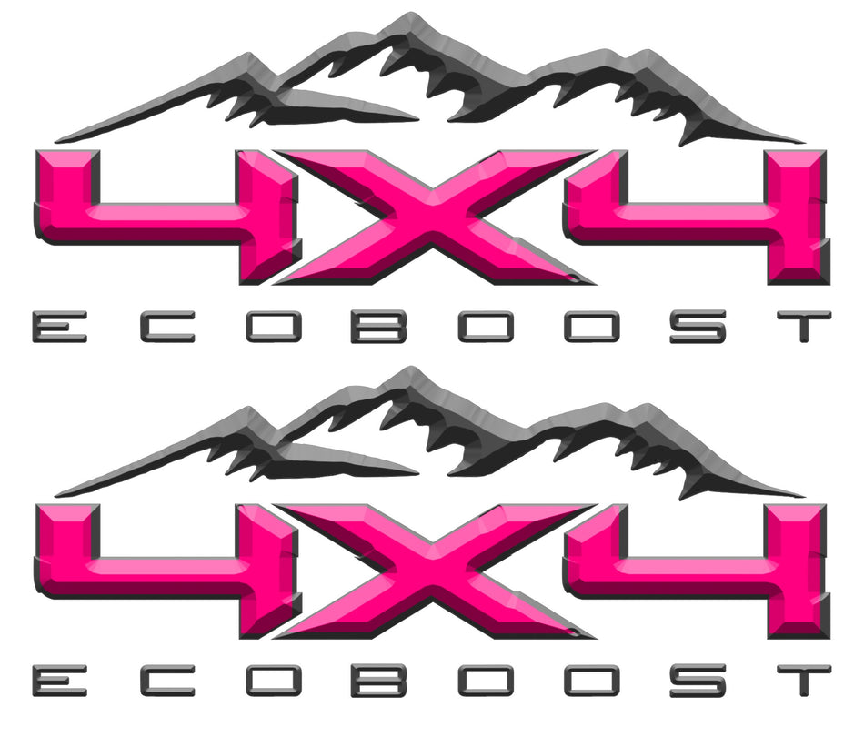 4X4 ECOBOOST DECAL MOUNTAINS FITS: 2008-2017 FORD TRUCK F250 F350 SUPER DUTY
