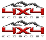 4X4 ECOBOOST DECAL MOUNTAINS FITS: 2008-2017 FORD TRUCK F250 F350 SUPER DUTY