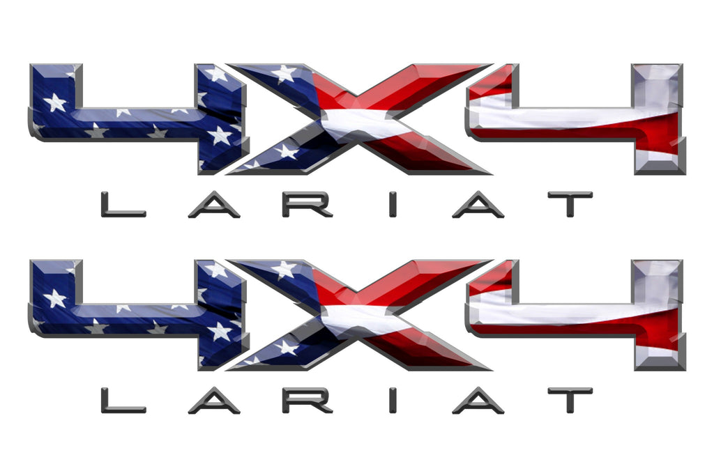 4X4 LARIAT DECAL (2 included) FITS: 2008-2017 FORD TRUCK F250 F350 SUP ...